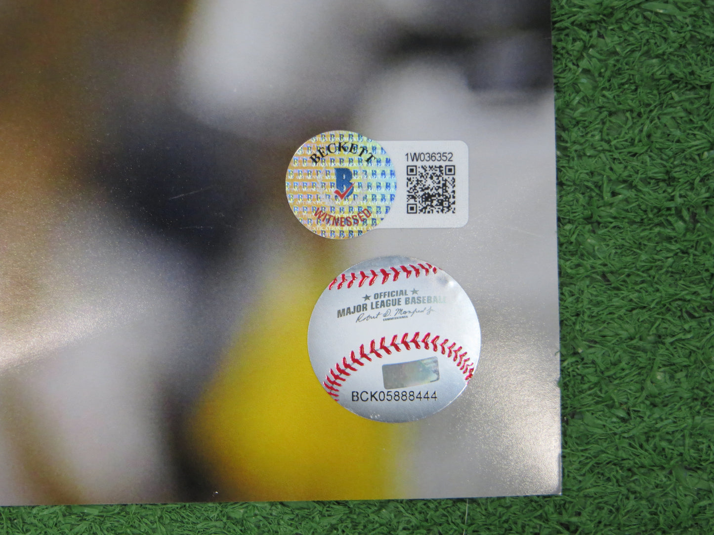 JOSH HAMILTON & MICHAEL YOUNG TEXAS RANGERS SIGNED All Star Game 16x20 BAS