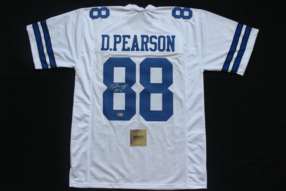 DREW PEARSON DALLAS COWBOYS SIGNED JERSEY wHOF21 XL BAS