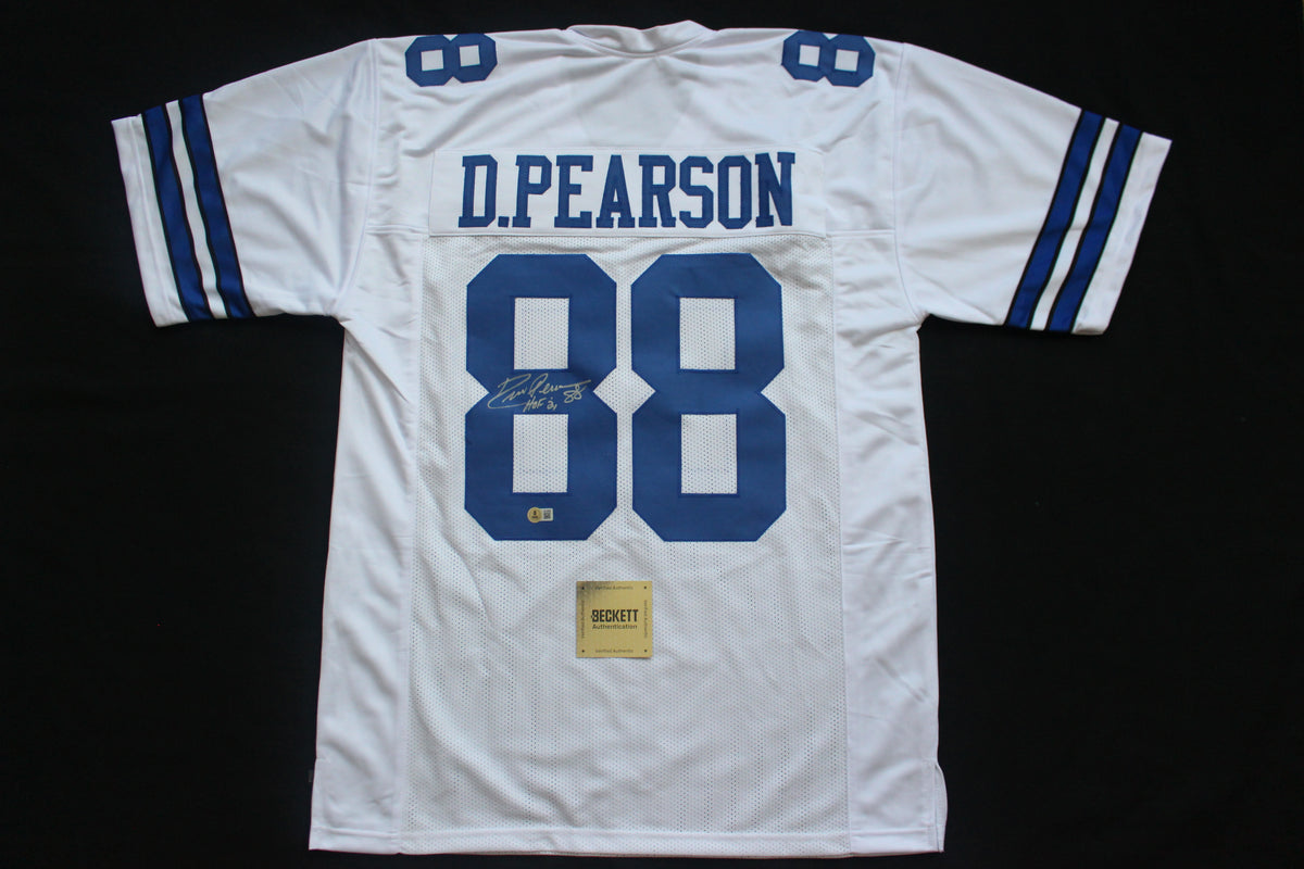 DREW PEARSON DALLAS COWBOYS SIGNED JERSEY wHOF21 XL BAS