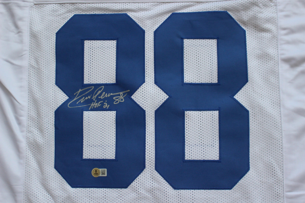 DREW PEARSON DALLAS COWBOYS SIGNED JERSEY wHOF21 XL BAS
