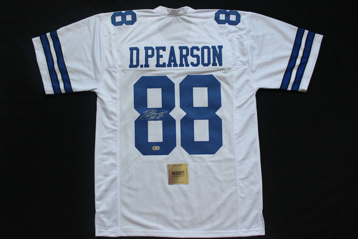 DREW PEARSON DALLAS COWBOYS SIGNED JERSEY wHOF21 XL BAS