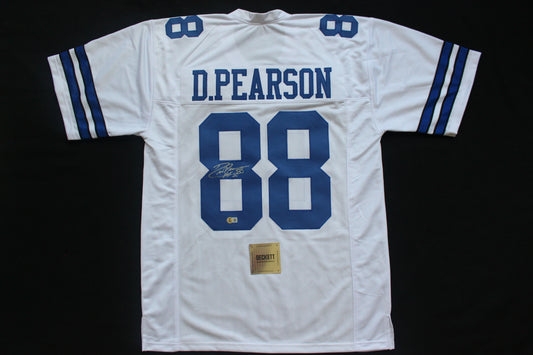 DREW PEARSON DALLAS COWBOYS SIGNED JERSEY wHOF21 XL BAS
