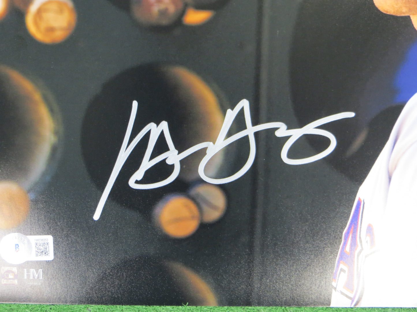 MICHAEL YOUNG TEXAS RANGERS SIGNED 11x14 PHOTO BAS COA