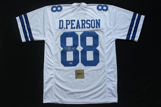 DREW PEARSON DALLAS COWBOYS SIGNED JERSEY wHOF21 XL BAS