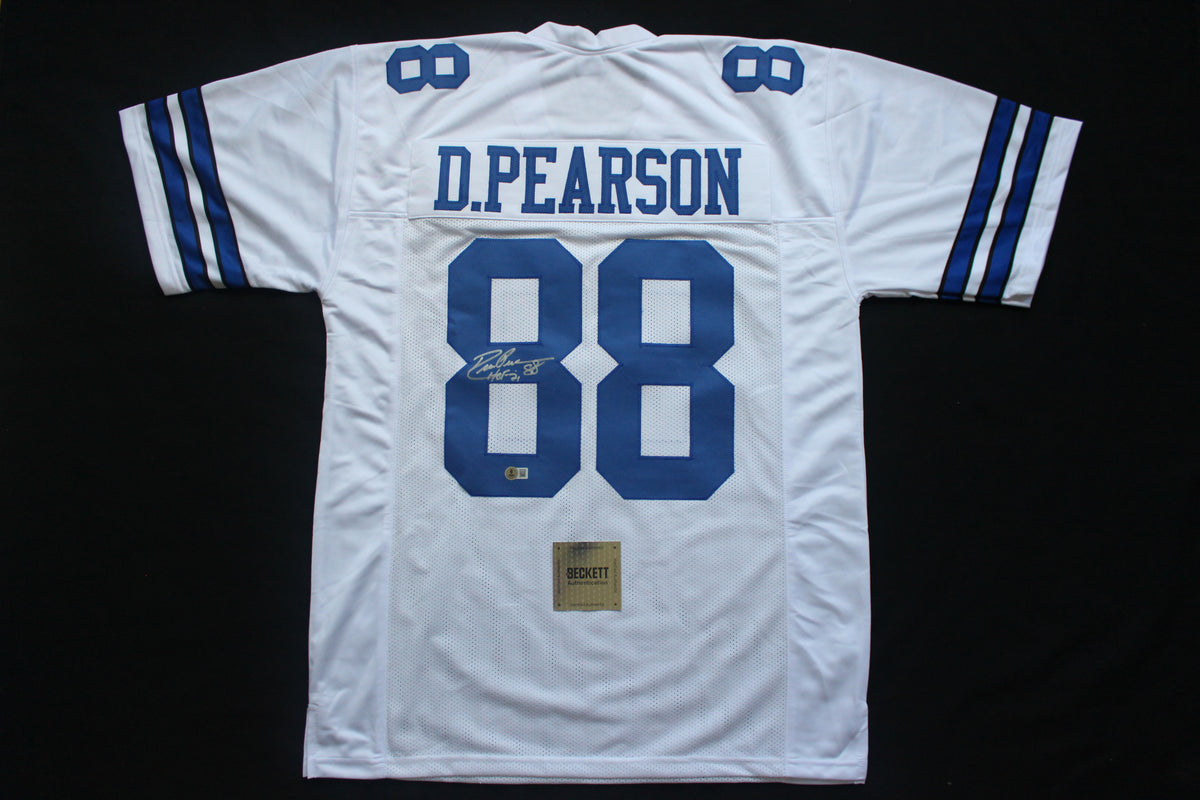 DREW PEARSON DALLAS COWBOYS SIGNED JERSEY wHOF21 XL BAS