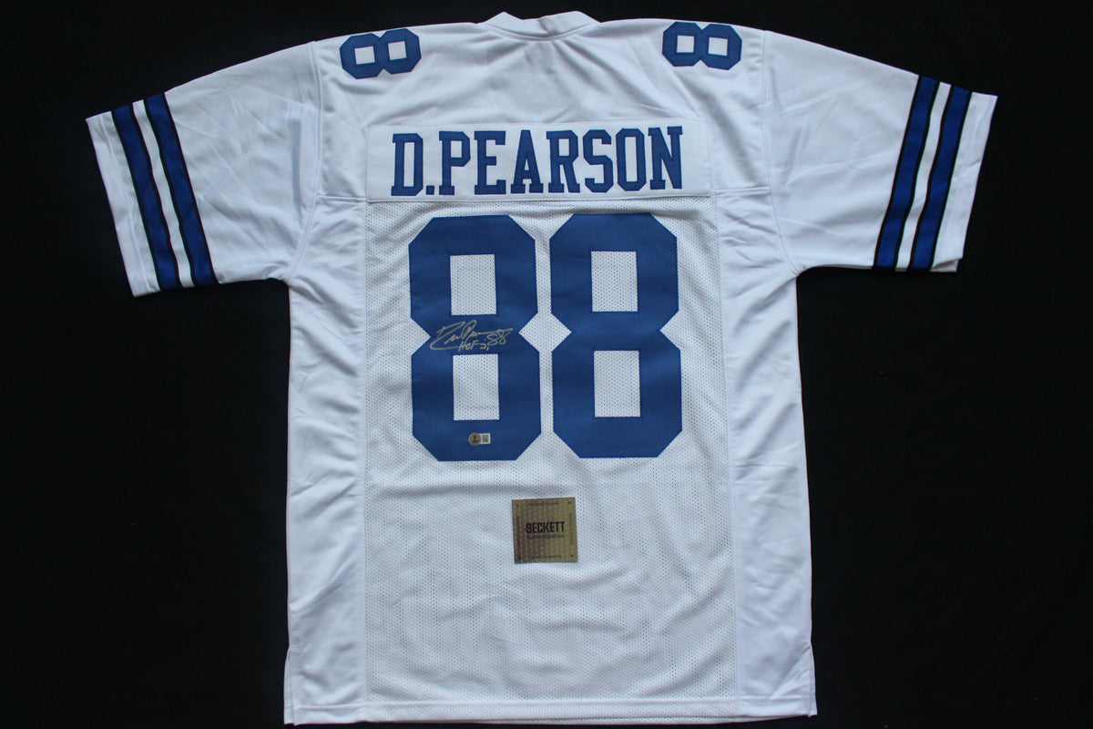 DREW PEARSON DALLAS COWBOYS SIGNED JERSEY wHOF21 XL BAS