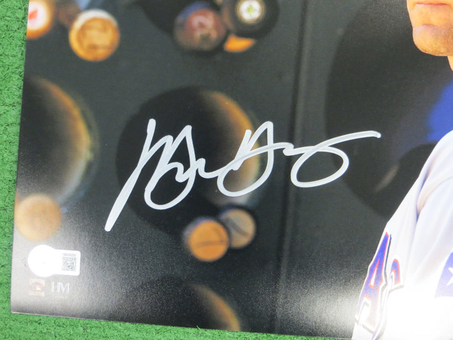 MICHAEL YOUNG TEXAS RANGERS SIGNED 11x14 PHOTO BAS COA