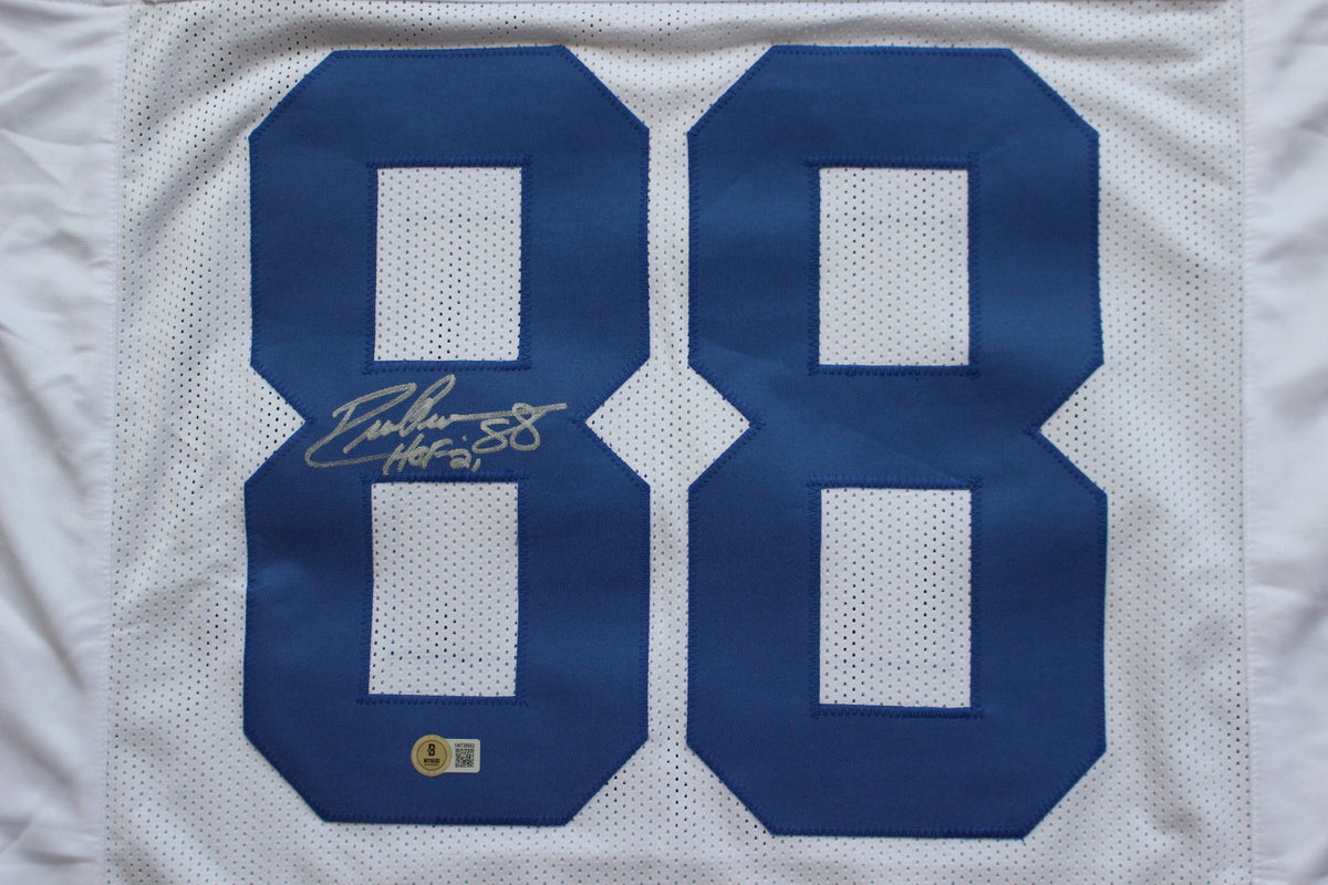 DREW PEARSON DALLAS COWBOYS SIGNED JERSEY wHOF21 XL BAS