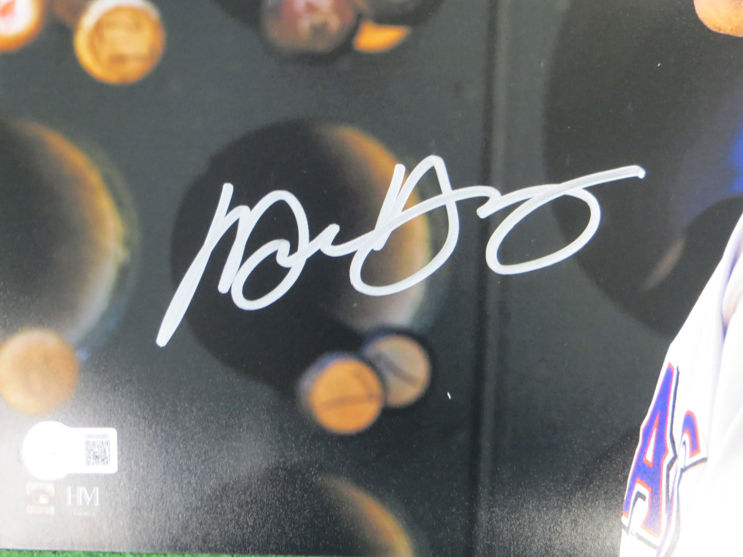 MICHAEL YOUNG TEXAS RANGERS SIGNED 11x14 PHOTO BAS COA