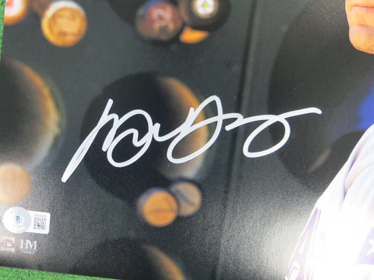 MICHAEL YOUNG TEXAS RANGERS SIGNED 11x14 PHOTO BAS COA