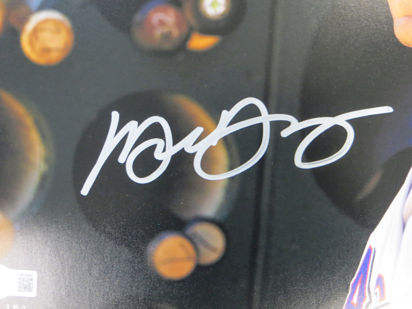 MICHAEL YOUNG TEXAS RANGERS SIGNED 11x14 PHOTO BAS COA