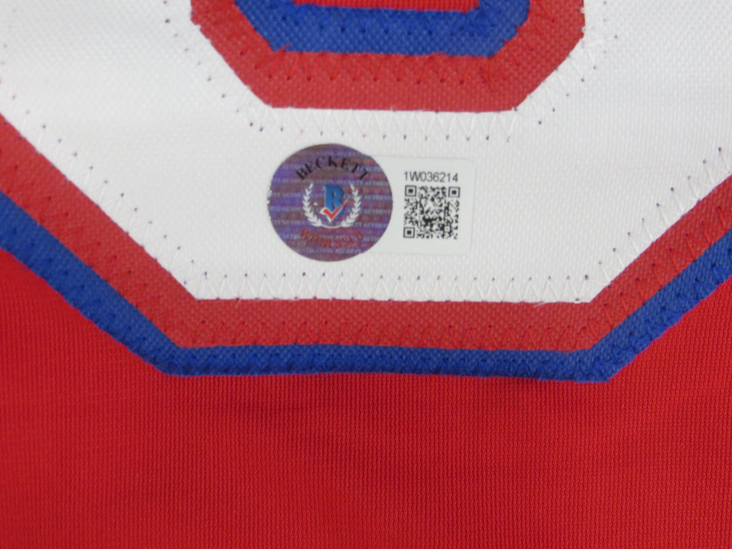 MICHAEL YOUNG TEXAS RANGERS SIGNED RED JERSEY size 2XL BAS COA