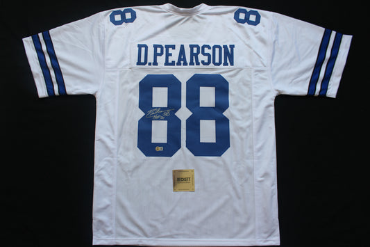 DREW PEARSON DALLAS COWBOYS SIGNED JERSEY wHOF21 3XL BAS