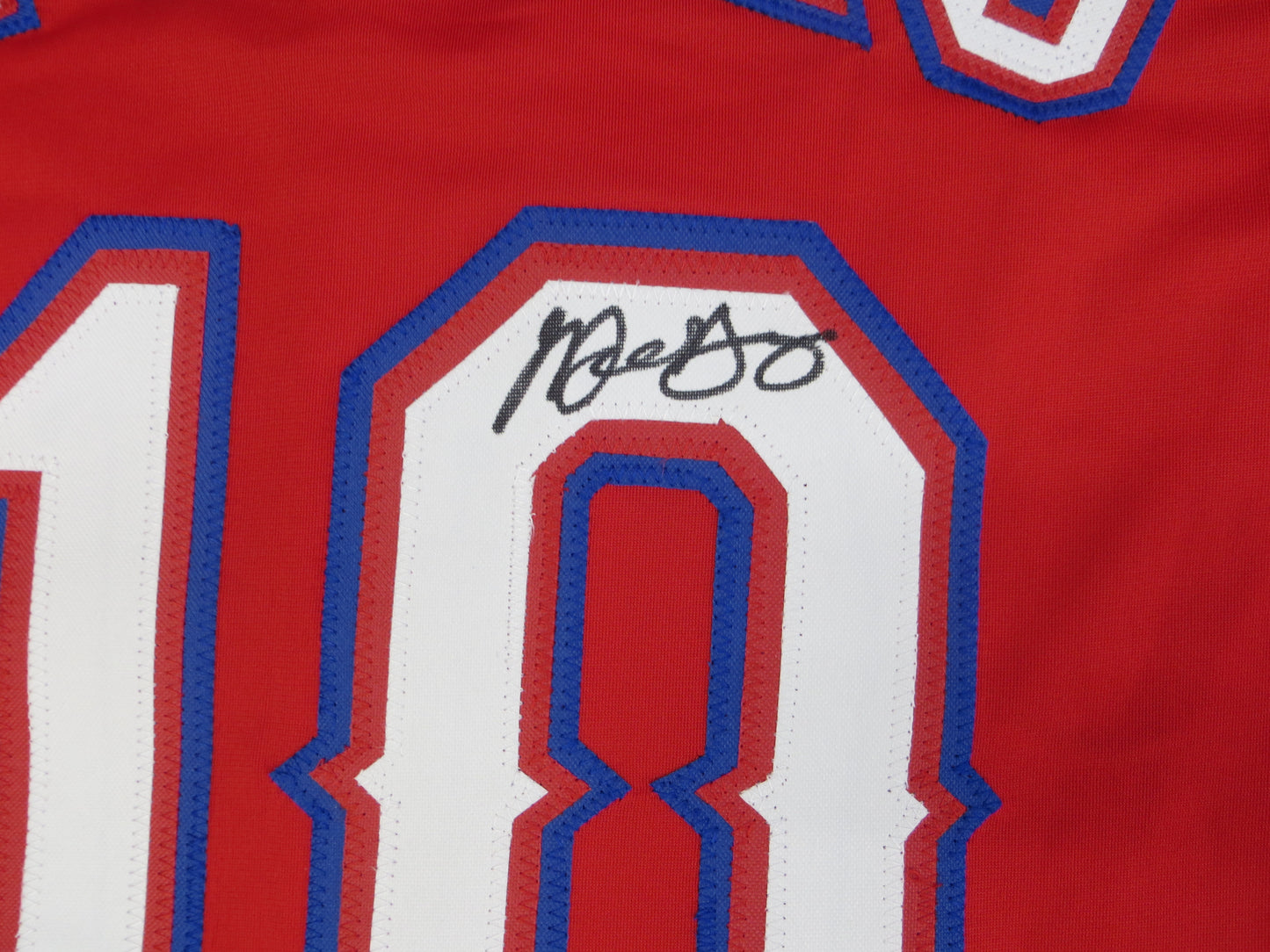 MICHAEL YOUNG TEXAS RANGERS SIGNED RED JERSEY size 3XL BAS COA