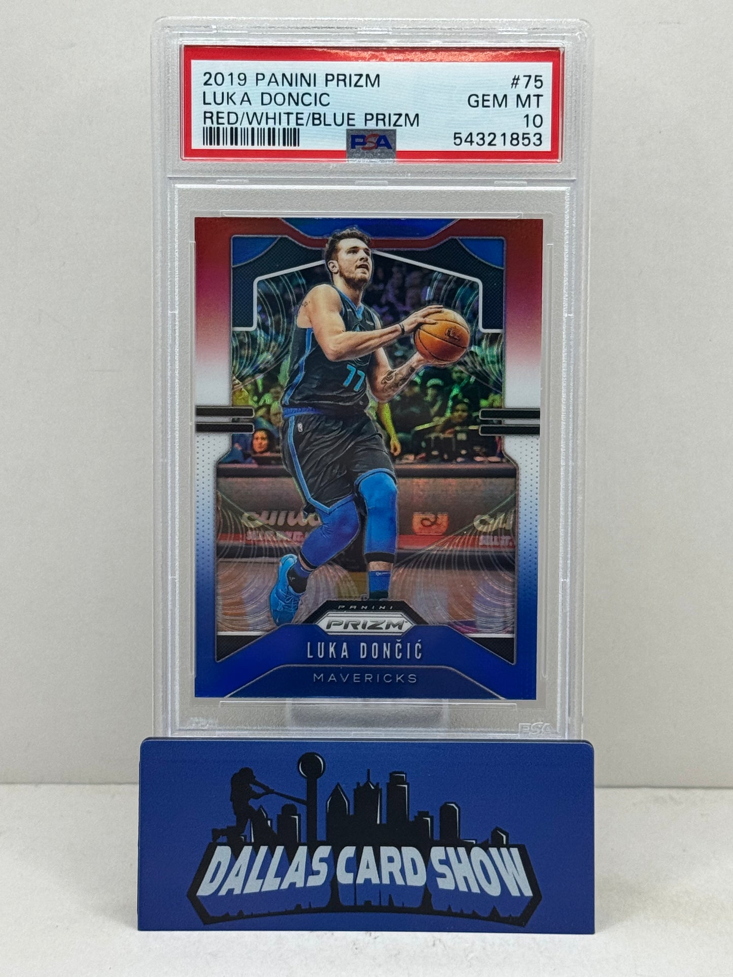 2019 Panini Prizm #75 Luka Doncic Red White and Blue Prizm PSA 10
