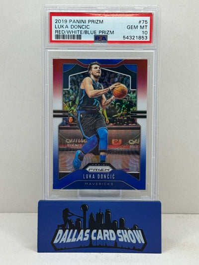 2019 Panini Prizm #75 Luka Doncic Red White and Blue Prizm PSA 10