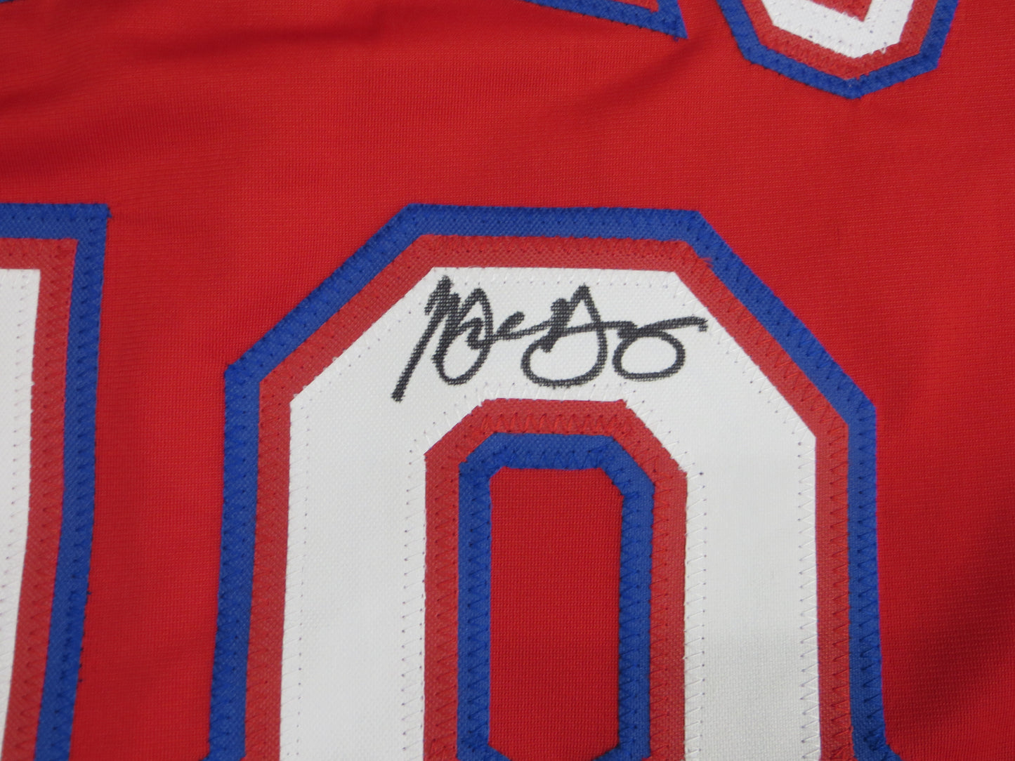 MICHAEL YOUNG TEXAS RANGERS SIGNED RED JERSEY size XL BAS COA