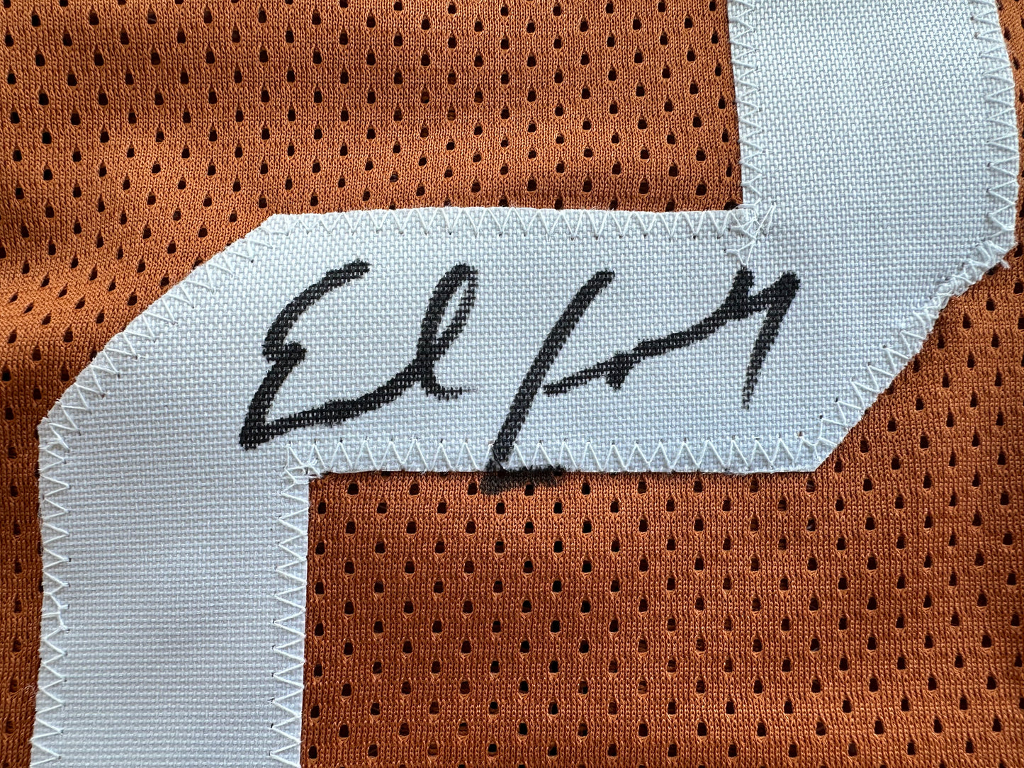 EARL CAMPBELL RICKY WILLIAMS SIGNED ORANGE HEISMAN JERSEY Texas Longhorns BAS