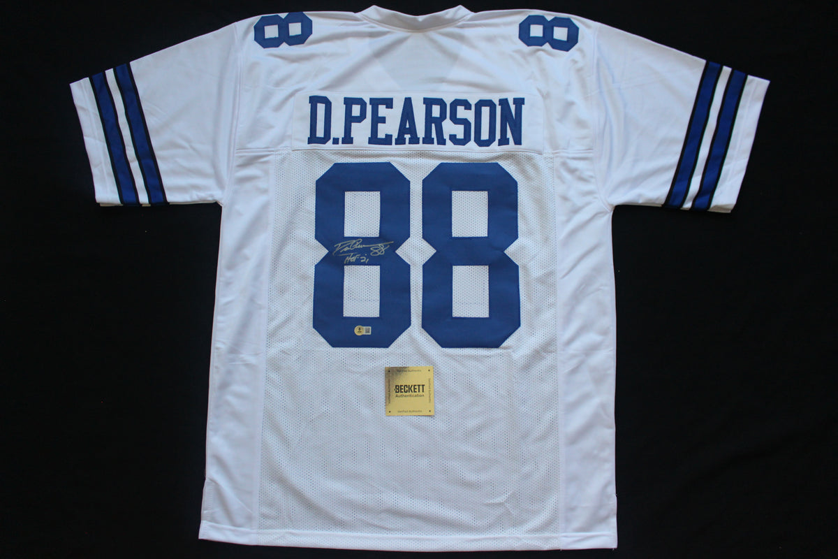 DREW PEARSON DALLAS COWBOYS SIGNED JERSEY wHOF21 2XL BAS