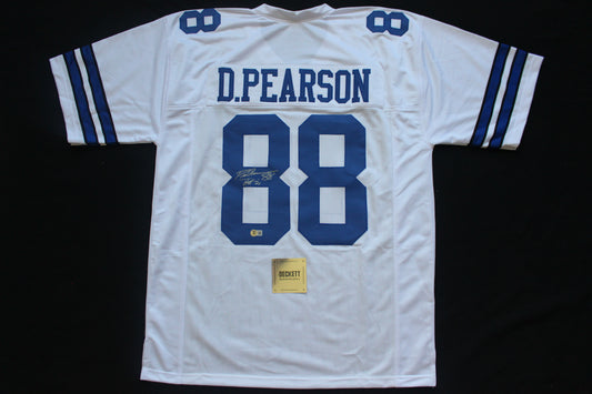 DREW PEARSON DALLAS COWBOYS SIGNED JERSEY wHOF21 2XL BAS