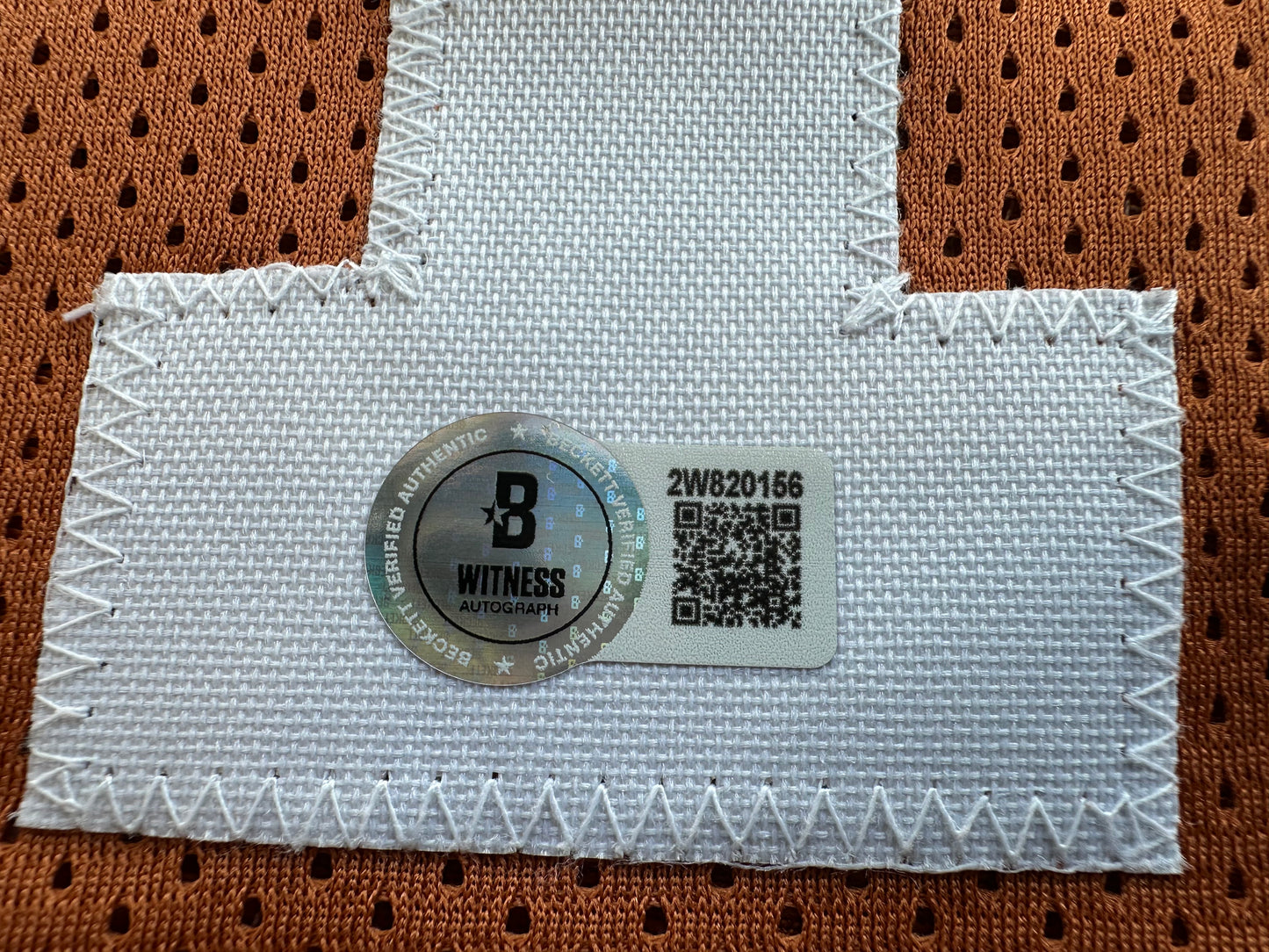 EARL CAMPBELL RICKY WILLIAMS SIGNED ORANGE HEISMAN JERSEY Texas Longhorns BAS