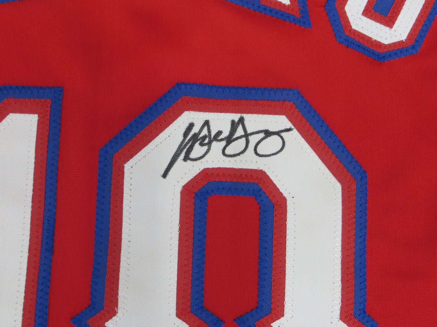 MICHAEL YOUNG TEXAS RANGERS SIGNED RED JERSEY size XL BAS COA