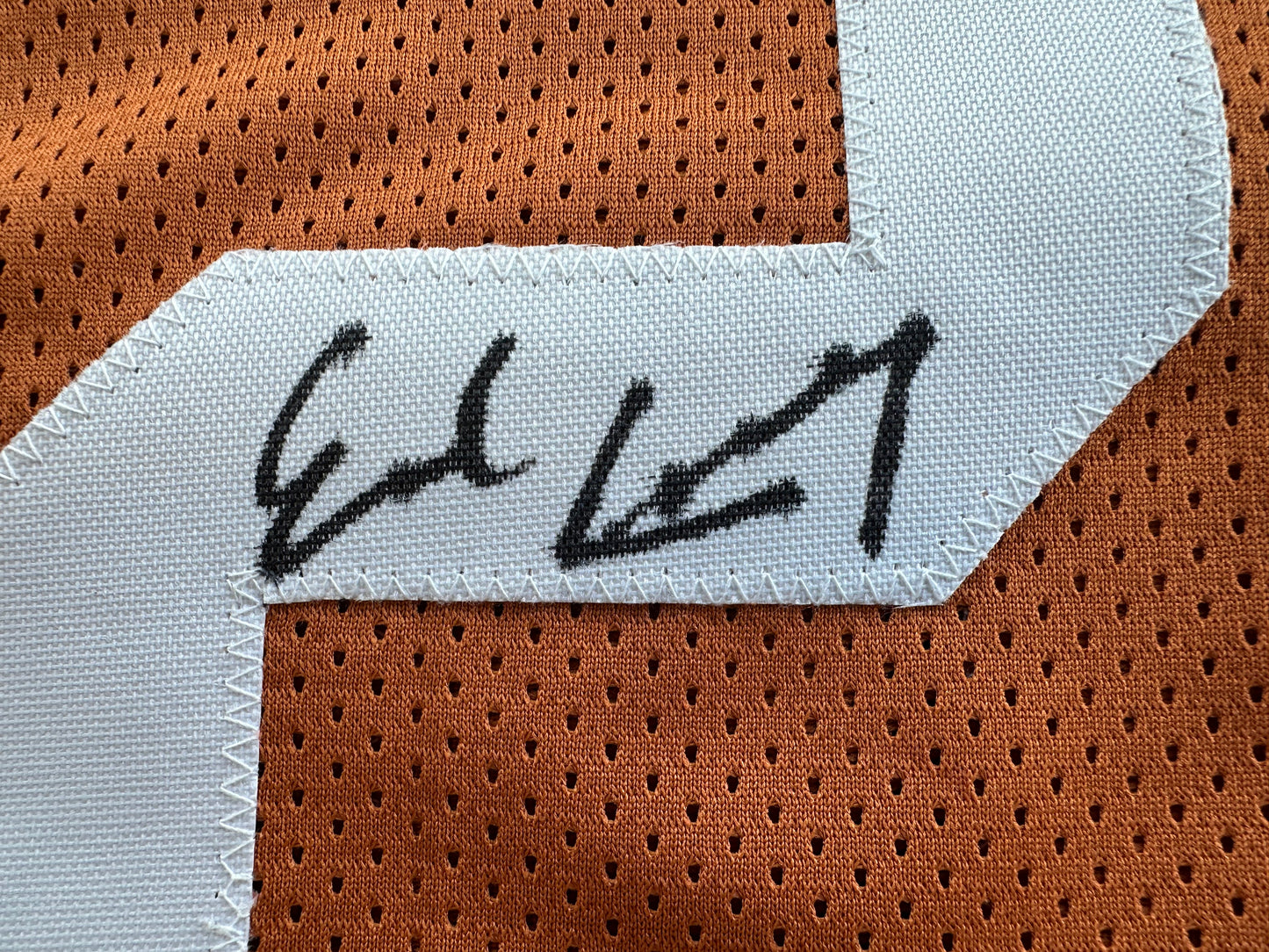EARL CAMPBELL RICKY WILLIAMS SIGNED ORANGE HEISMAN JERSEY Texas Longhorns BAS