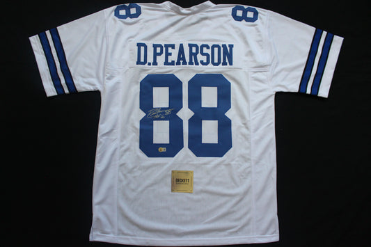 DREW PEARSON DALLAS COWBOYS SIGNED JERSEY wHOF21 2XL BAS