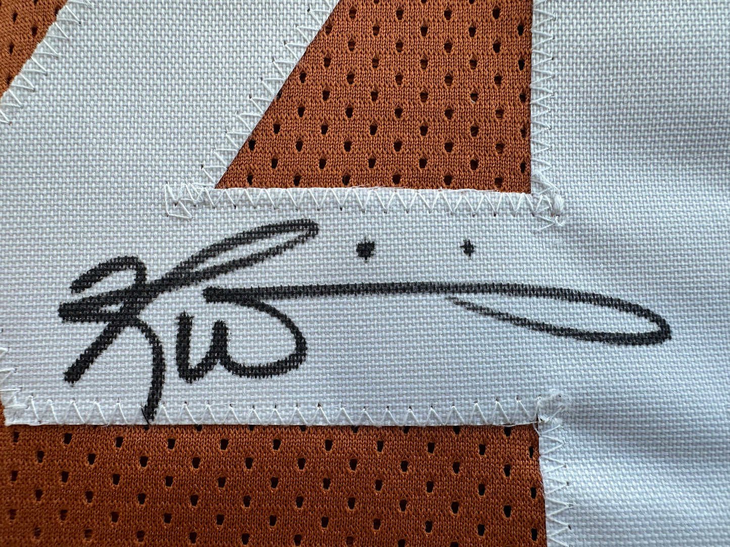 EARL CAMPBELL RICKY WILLIAMS SIGNED ORANGE HEISMAN JERSEY Texas Longhorns BAS