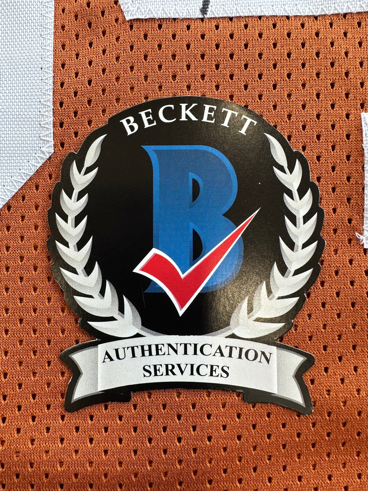 EARL CAMPBELL RICKY WILLIAMS SIGNED ORANGE HEISMAN JERSEY Texas Longhorns BAS