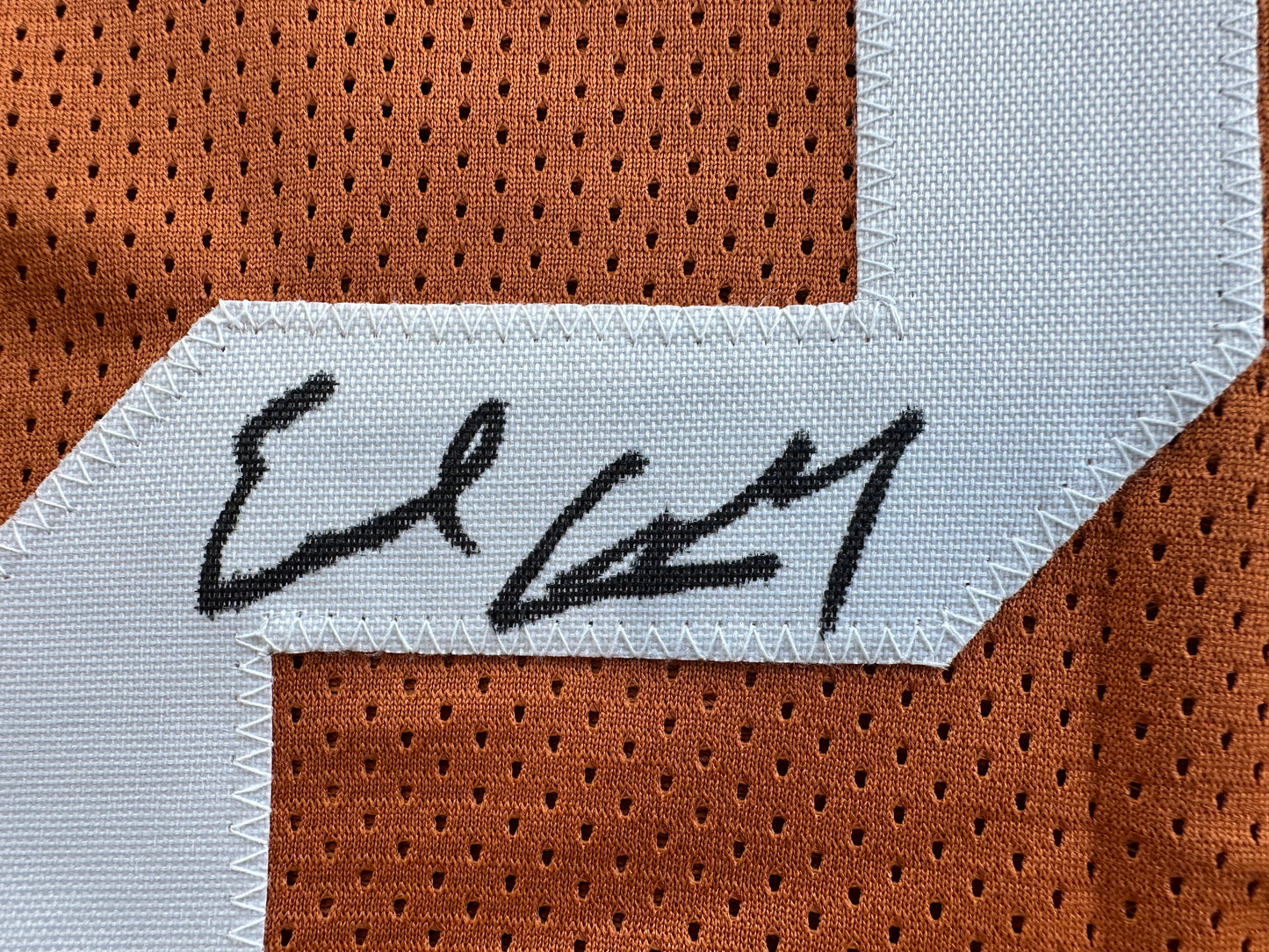 EARL CAMPBELL RICKY WILLIAMS SIGNED ORANGE HEISMAN JERSEY Texas Longhorns BAS