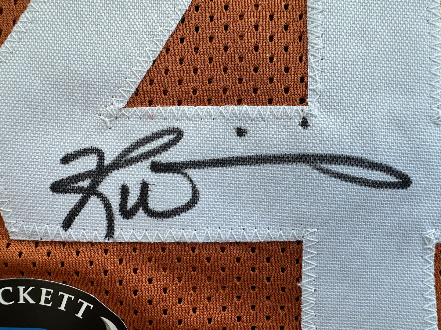 EARL CAMPBELL RICKY WILLIAMS SIGNED ORANGE HEISMAN JERSEY Texas Longhorns BAS