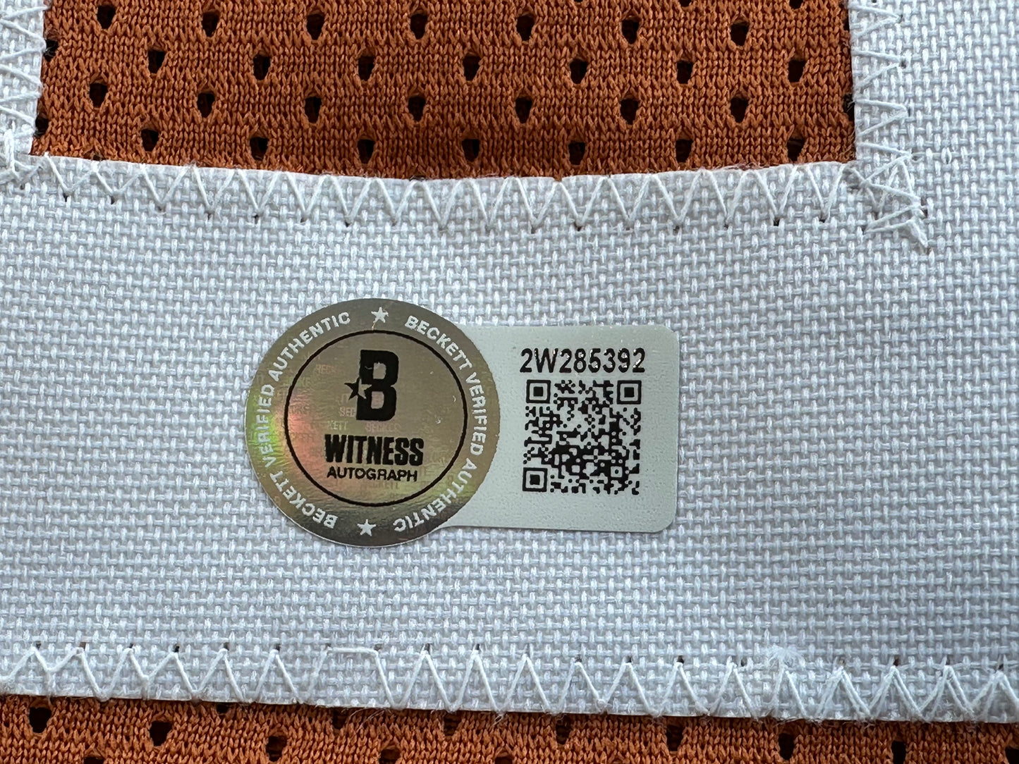 EARL CAMPBELL RICKY WILLIAMS SIGNED ORANGE HEISMAN JERSEY Texas Longhorns BAS