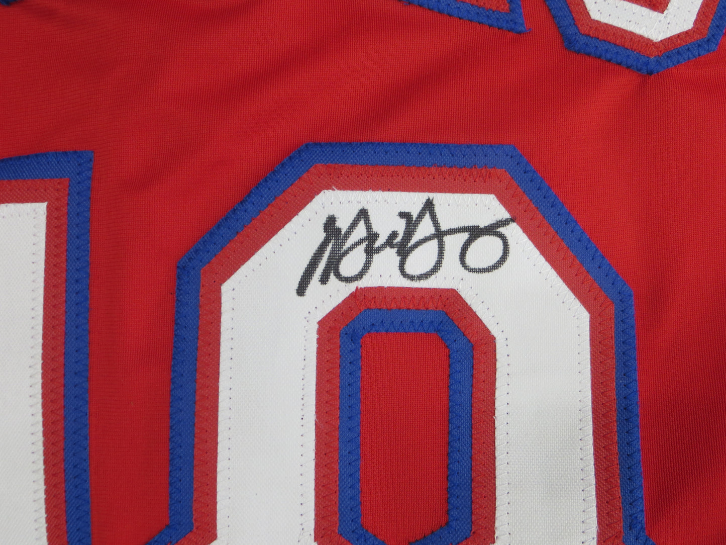 MICHAEL YOUNG TEXAS RANGERS SIGNED RED JERSEY size 3XL BAS COA