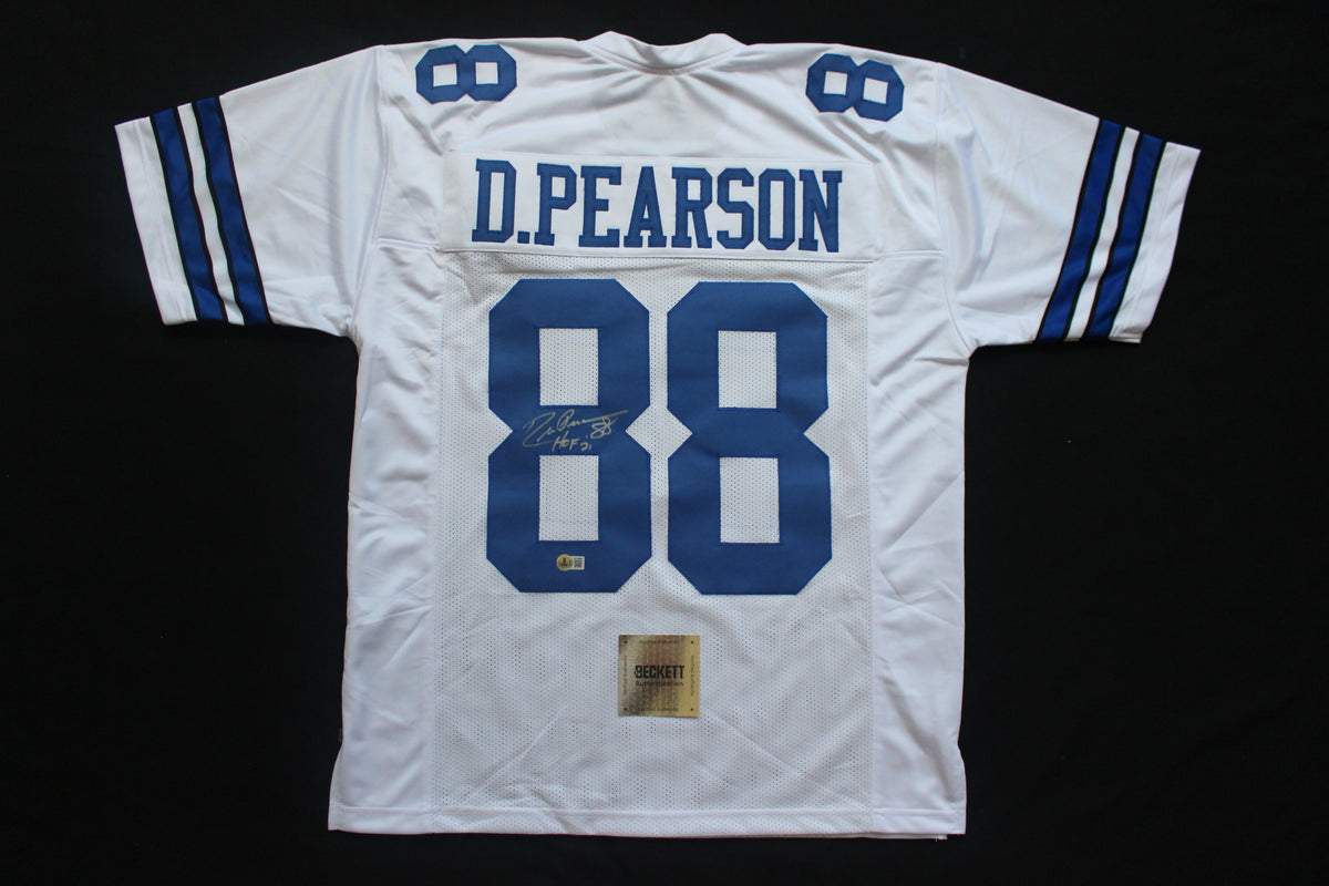 DREW PEARSON DALLAS COWBOYS SIGNED JERSEY wHOF21 Large BAS
