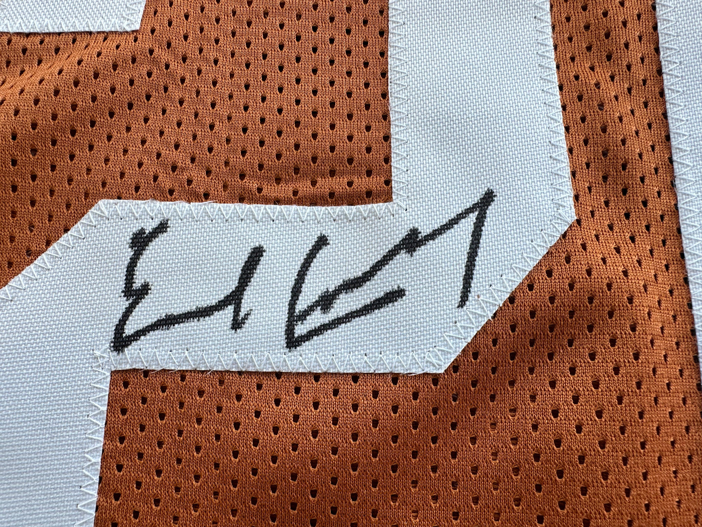 EARL CAMPBELL RICKY WILLIAMS SIGNED ORANGE HEISMAN JERSEY Texas Longhorns BAS