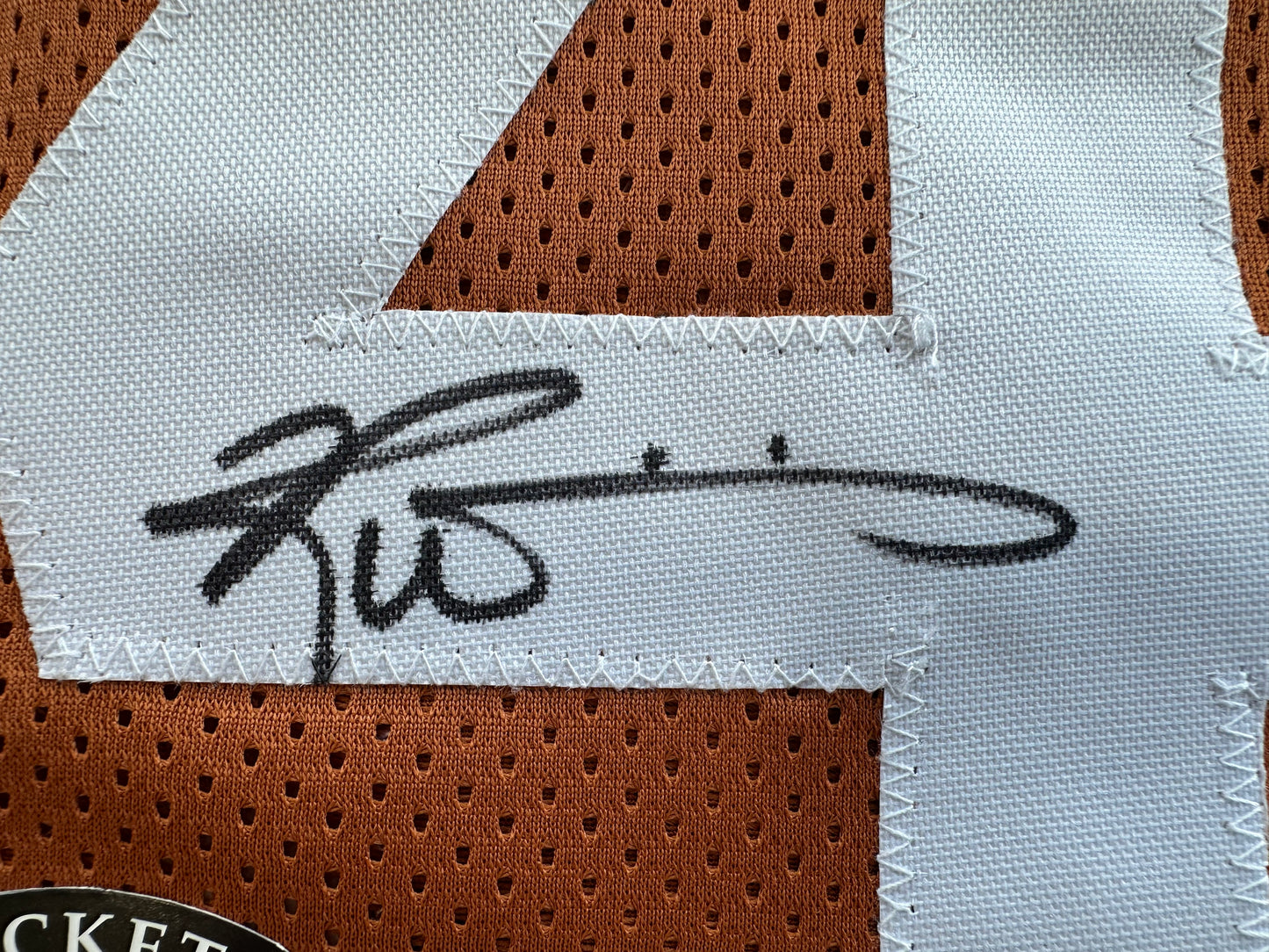 EARL CAMPBELL RICKY WILLIAMS SIGNED ORANGE HEISMAN JERSEY Texas Longhorns BAS
