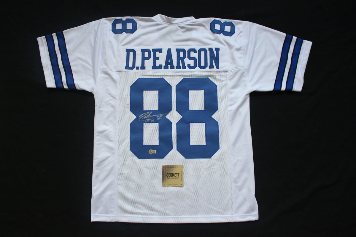 DREW PEARSON DALLAS COWBOYS SIGNED JERSEY wHOF21 Large BAS