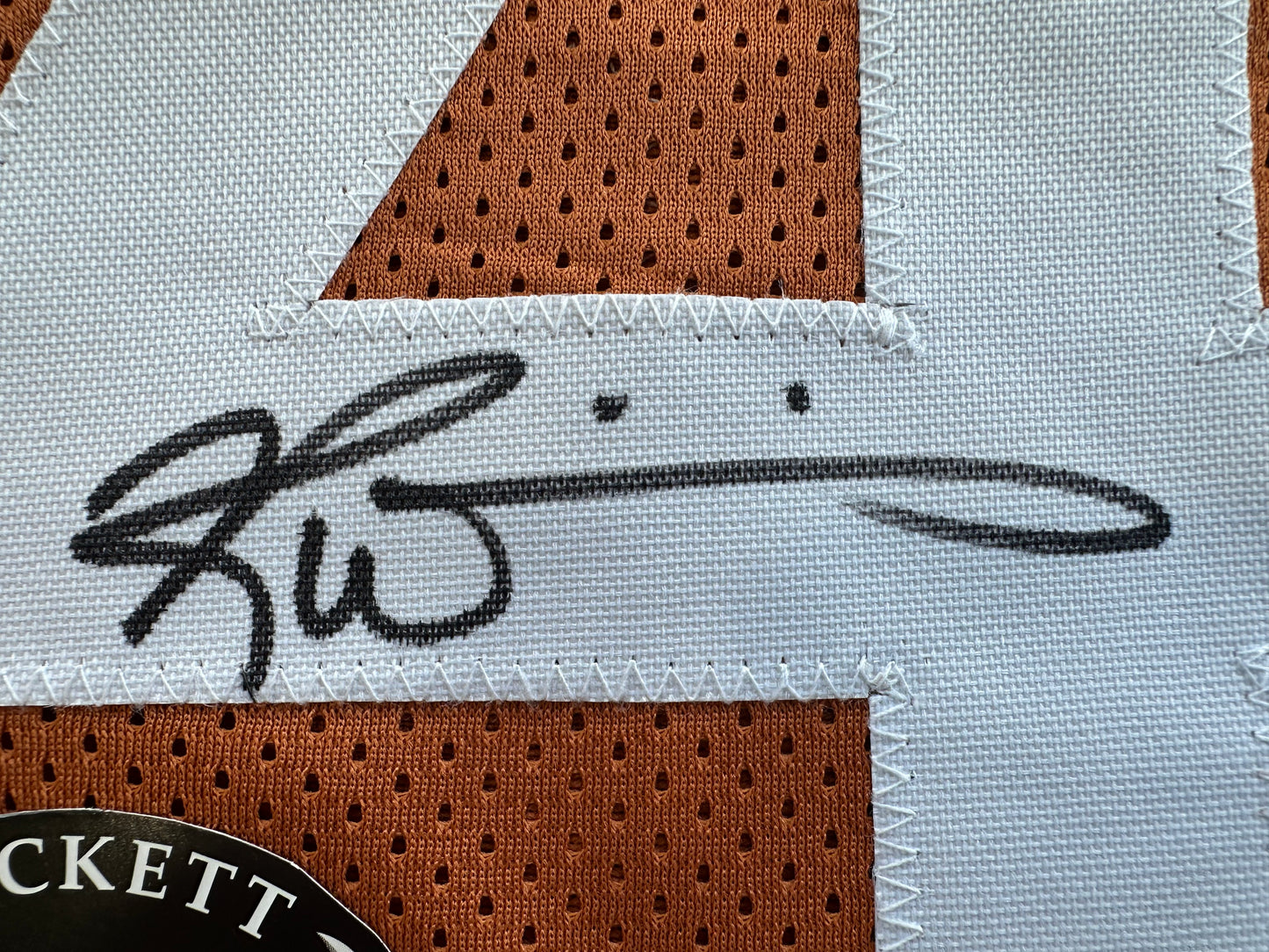 EARL CAMPBELL RICKY WILLIAMS SIGNED ORANGE HEISMAN JERSEY Texas Longhorns BAS