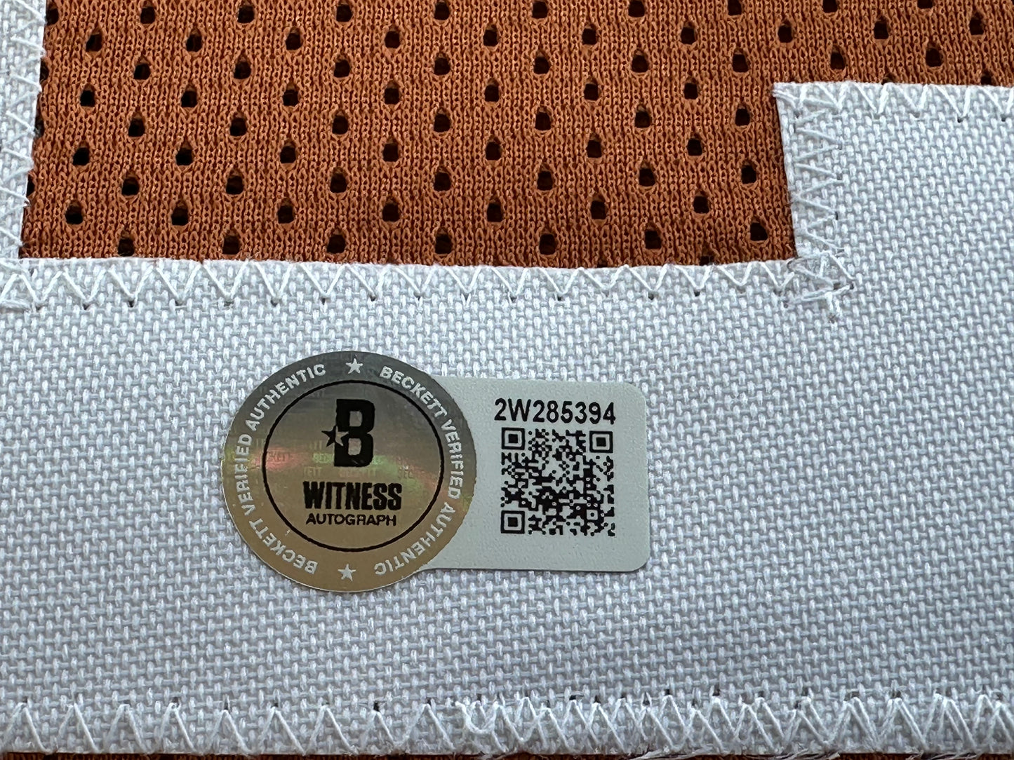 EARL CAMPBELL RICKY WILLIAMS SIGNED ORANGE HEISMAN JERSEY Texas Longhorns BAS