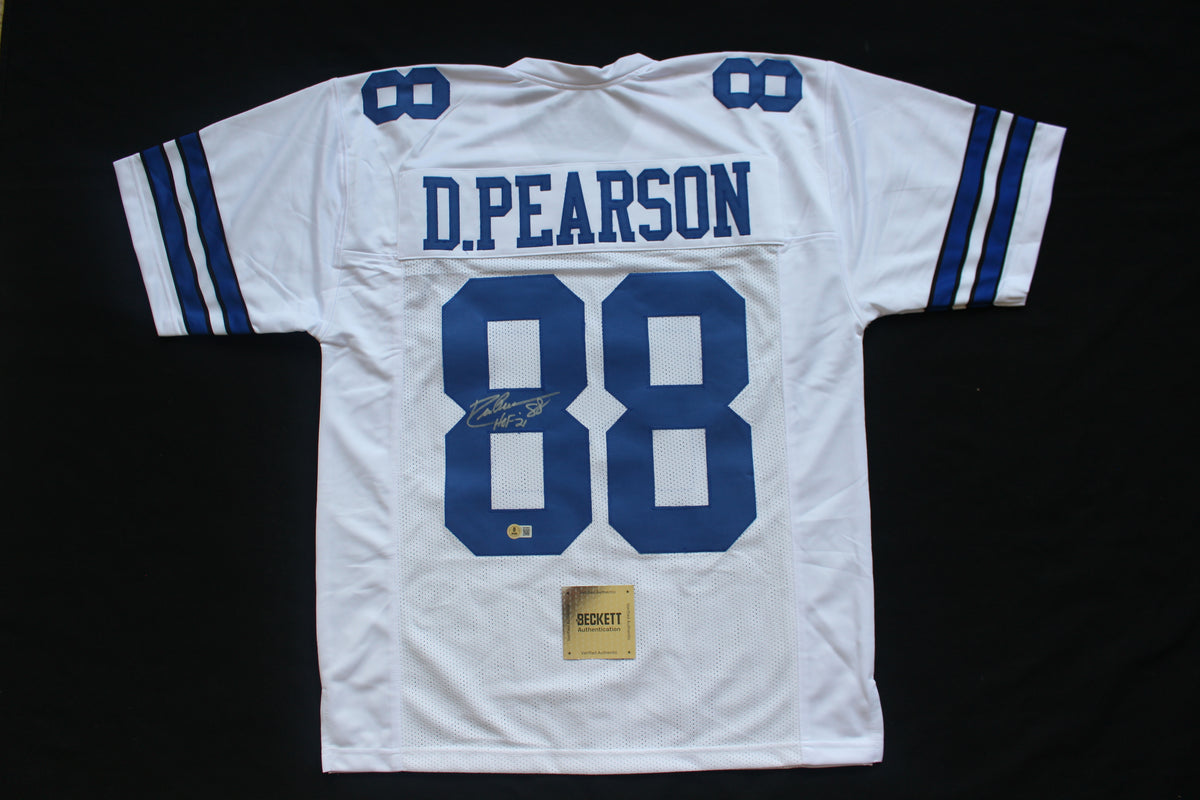 DREW PEARSON DALLAS COWBOYS SIGNED JERSEY wHOF21 Large BAS