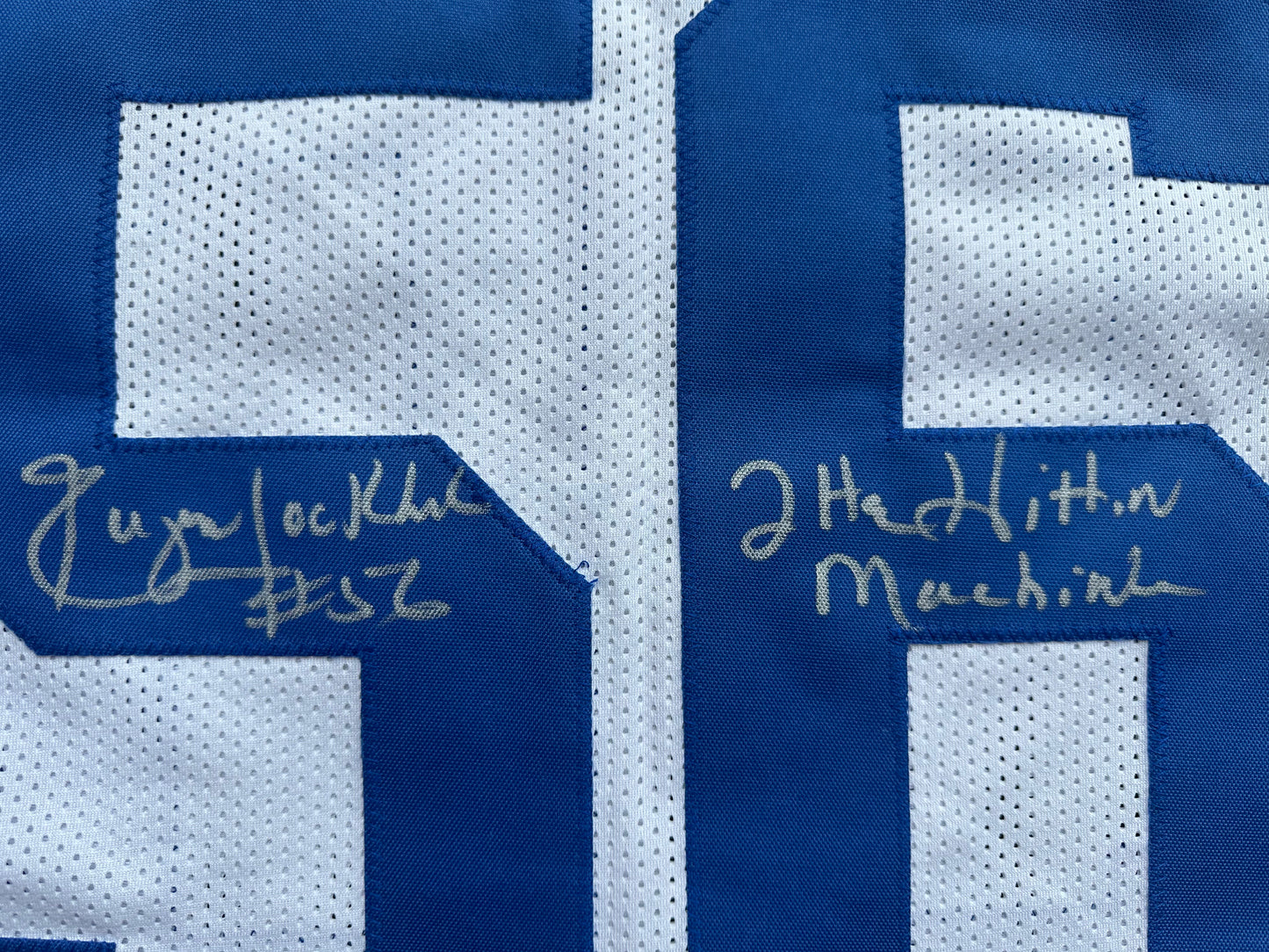 EUGENE LOCKHART DALLAS COWBOYS SIGNED WHITE JERSEY w/MULTI INSCs M BAS