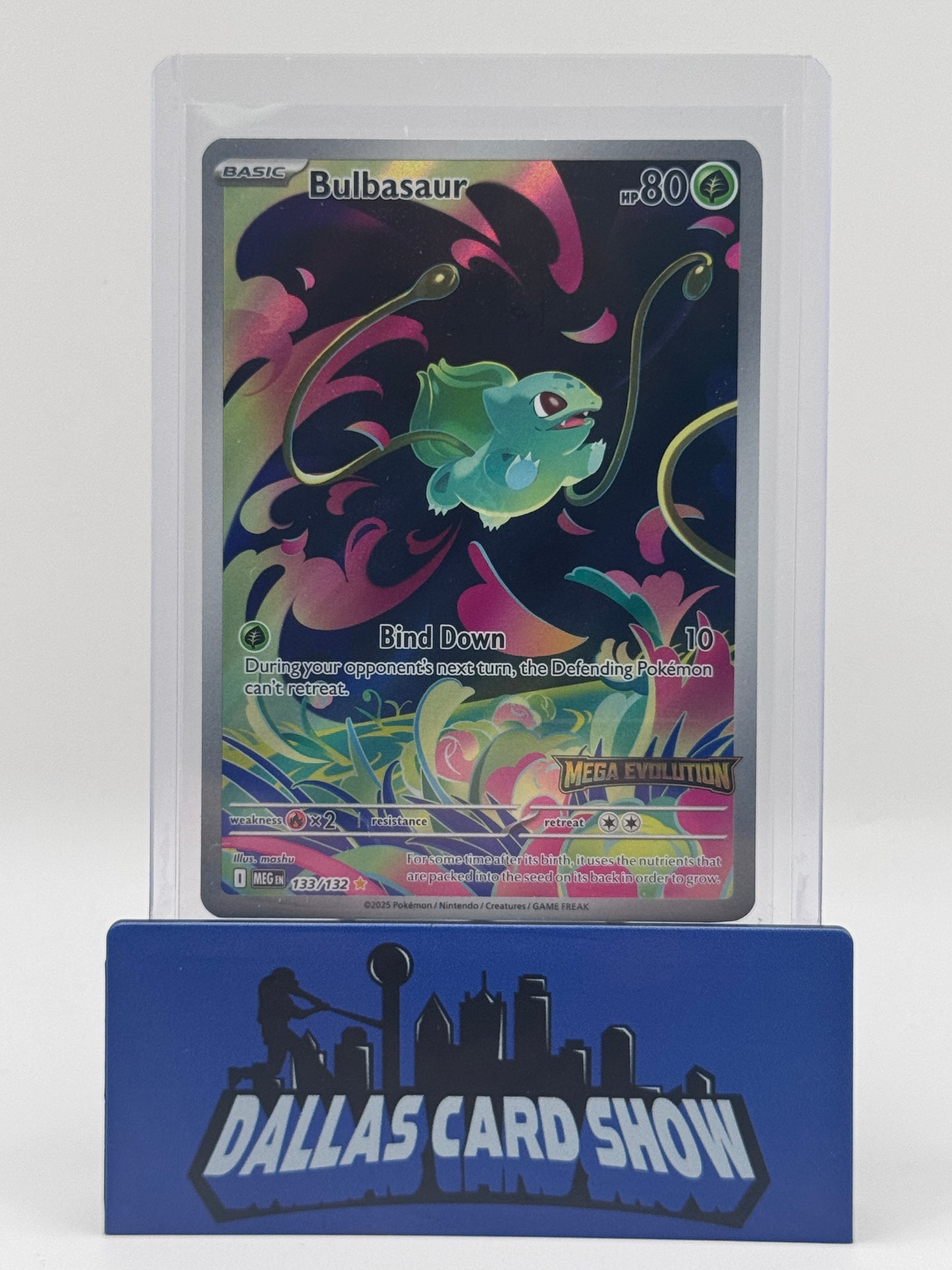 2025 Pokemon - Bulbasaur (Mega Evolution Stamp) - 133/132 Mega Evolution NM