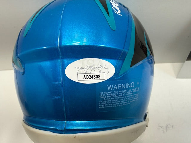 RAGHIB ROCKET ISMAIL CAROLINA PANTHERS SIGNED FLASH HELMET KEEP POUNDING JSA COA