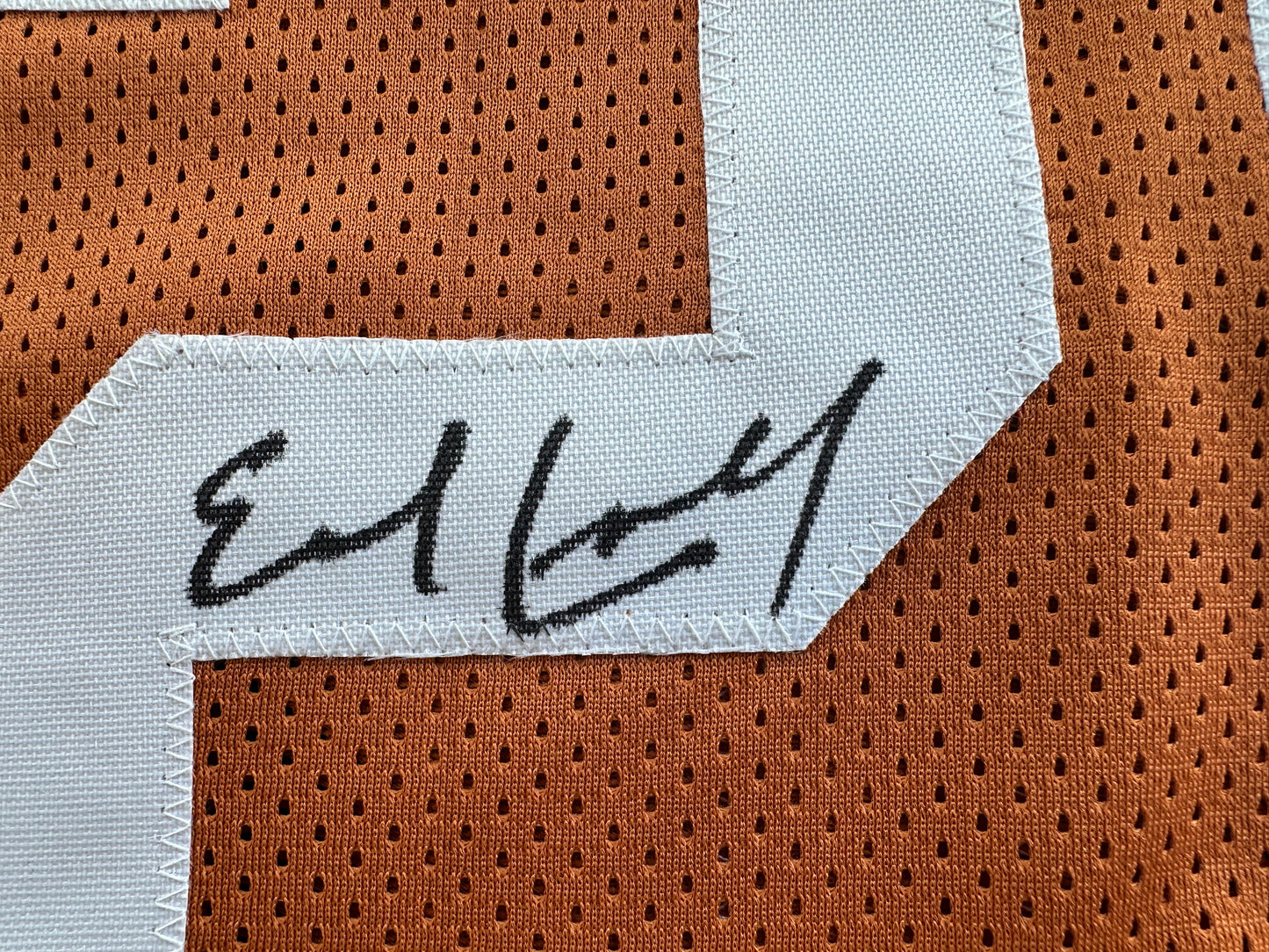 EARL CAMPBELL RICKY WILLIAMS SIGNED ORANGE HEISMAN JERSEY Texas Longhorns BAS