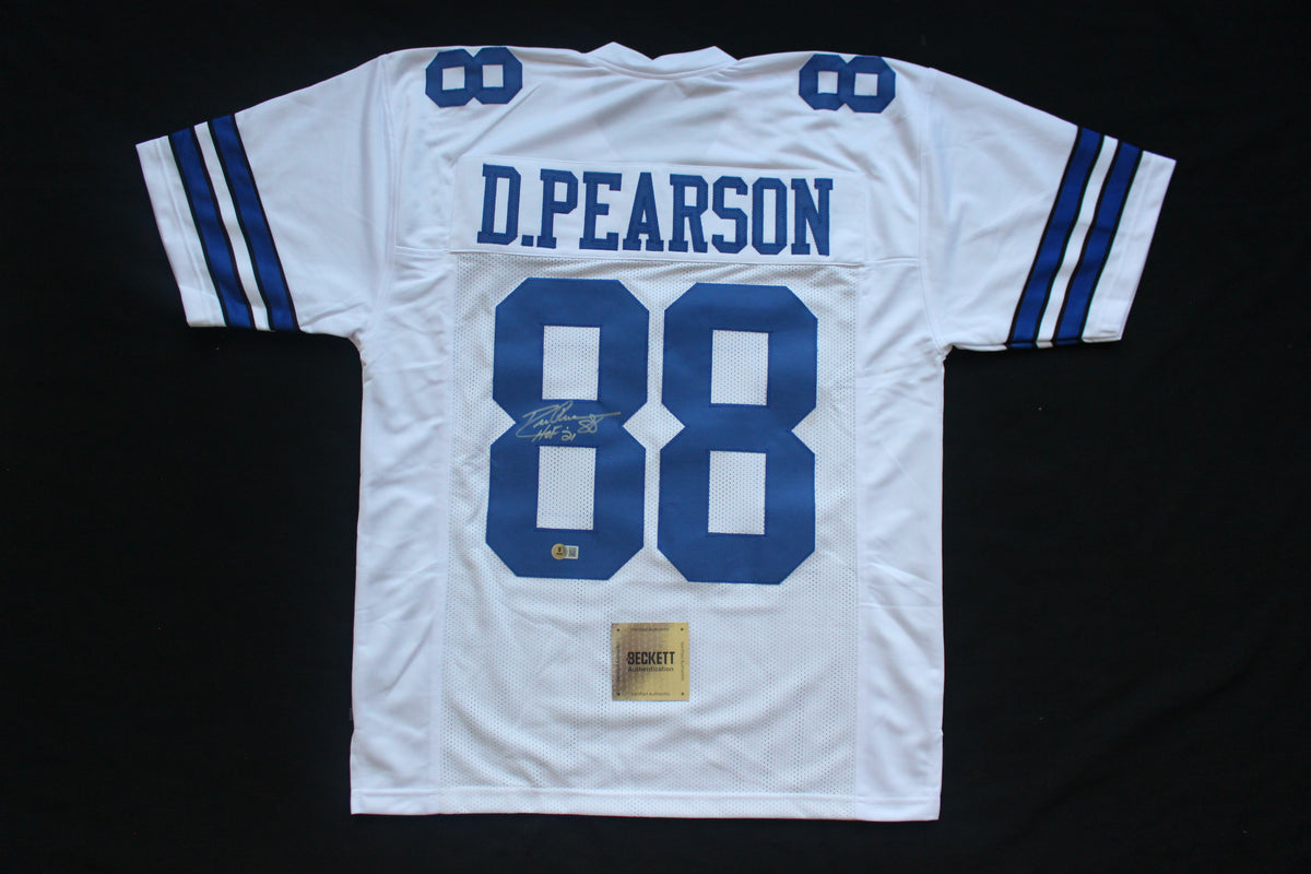 DREW PEARSON DALLAS COWBOYS SIGNED JERSEY wHOF21 Large BAS