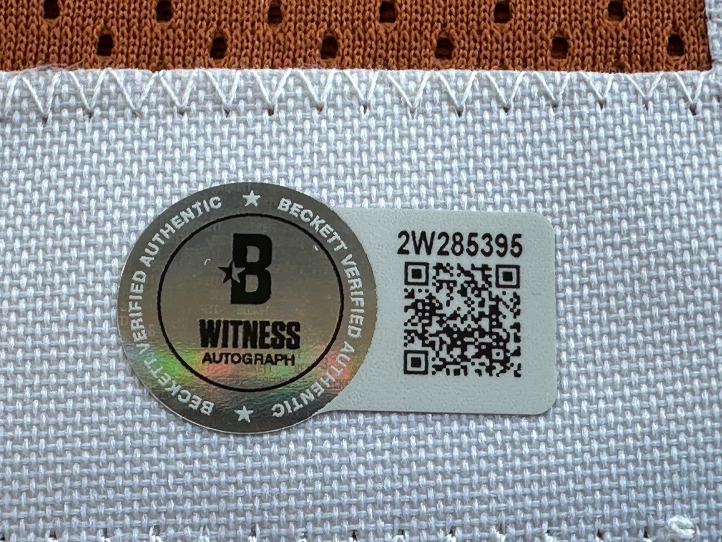 EARL CAMPBELL RICKY WILLIAMS SIGNED ORANGE HEISMAN JERSEY Texas Longhorns BAS