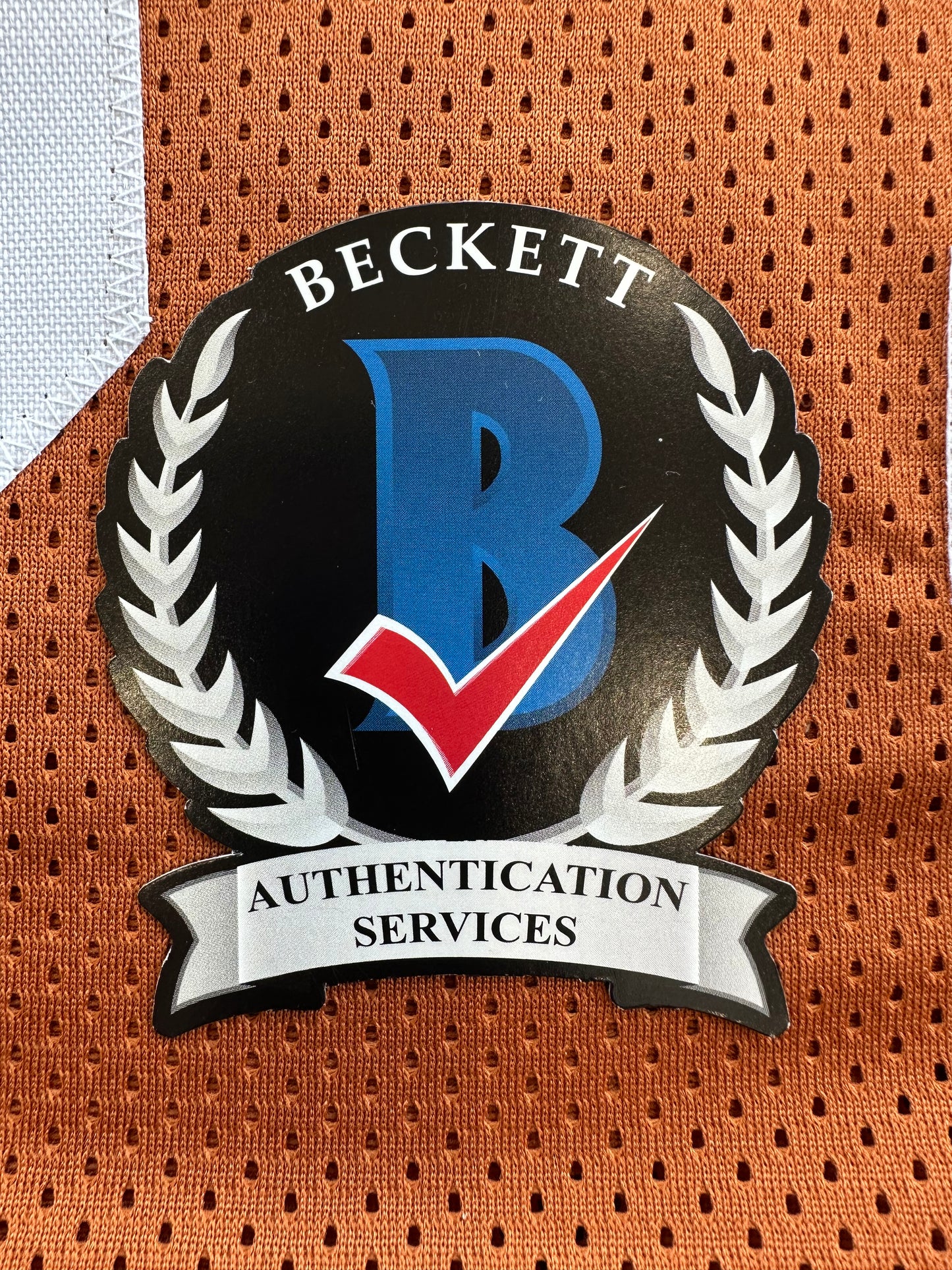 EARL CAMPBELL RICKY WILLIAMS SIGNED ORANGE HEISMAN JERSEY Texas Longhorns BAS