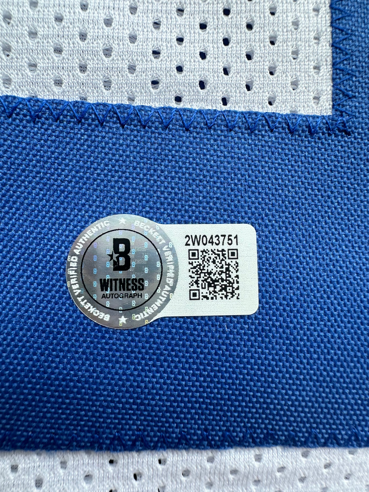 EUGENE LOCKHART DALLAS COWBOYS SIGNED WHITE JERSEY w/MULTI INSCs M BAS