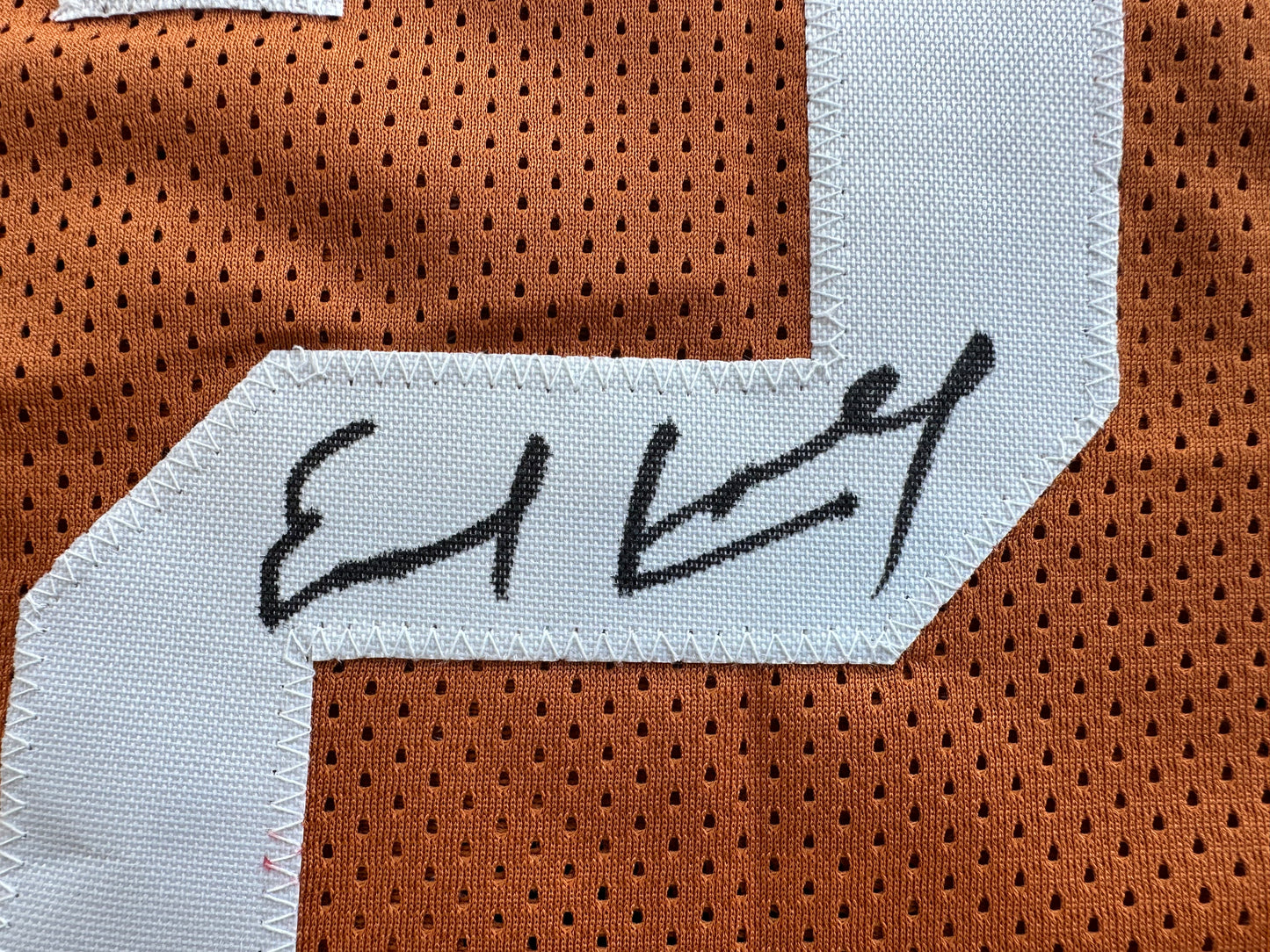 EARL CAMPBELL RICKY WILLIAMS SIGNED ORANGE HEISMAN JERSEY Texas Longhorns BAS